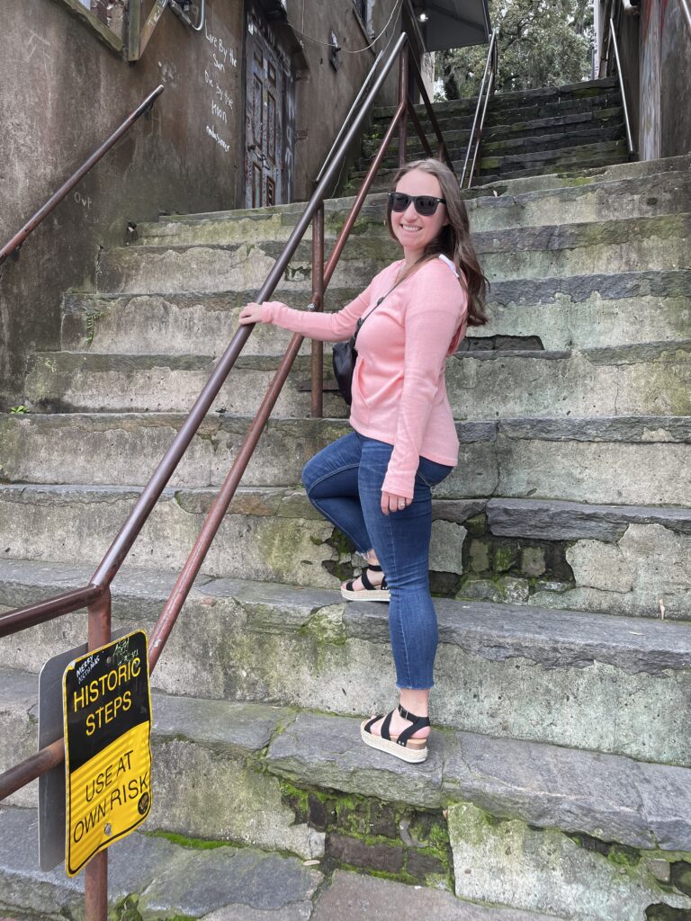 Historic Stairs on River Street - Savannah, GA